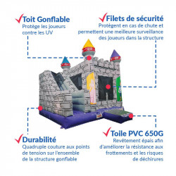 Achat Château Gonflable Occasion Chevaliers : sécurité renforcée