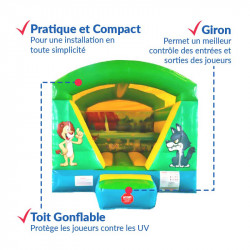 Achat Chateau Gonflable Occasion Cube Savane : sécurité renforcée