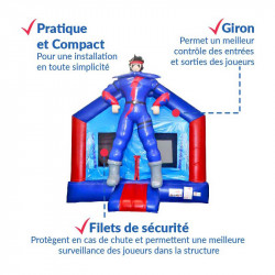Achat Château Gonflable Occasion  Super Héros : sécurité renforcée