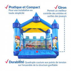 Achat Château Gonflable Pompier : sécurité professionnelle