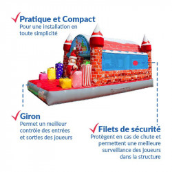 Achat Château Gonflable Père Noël : finitions de qualité professionnelle
