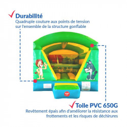 Achat Chateau Gonflable Cube Savane : qualité professionnelle