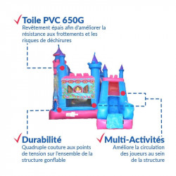 Achat Château Gonflable Princesse : qualité premium