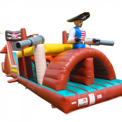 Achat Parcours Pirate Gonflable 16m Occasion: une structure gonflable inspirée des corsaires